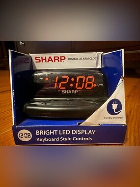 ⏰ NEW SHARP Digital Alarm Clock with Bright Red LED Display ⏰